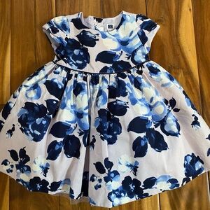 Janie and Jack Baby Girl Special Occassion Floral Dress Size 12-18 Months
